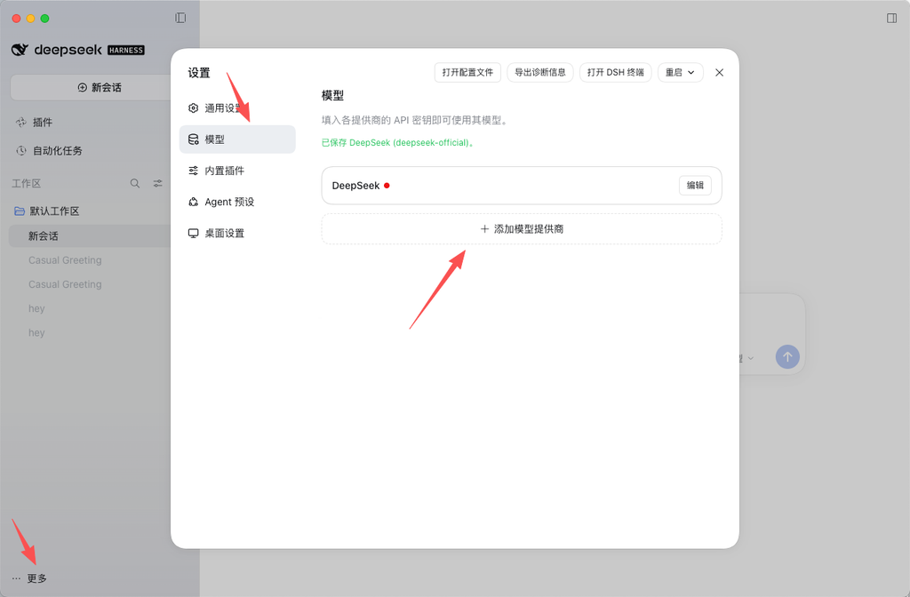 DeepSeek Harness NEXT 配置教程